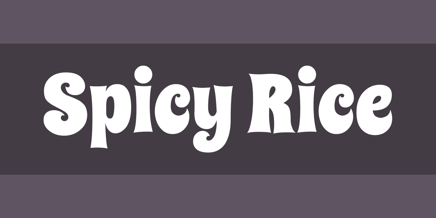 Schriftart Spicy Rice